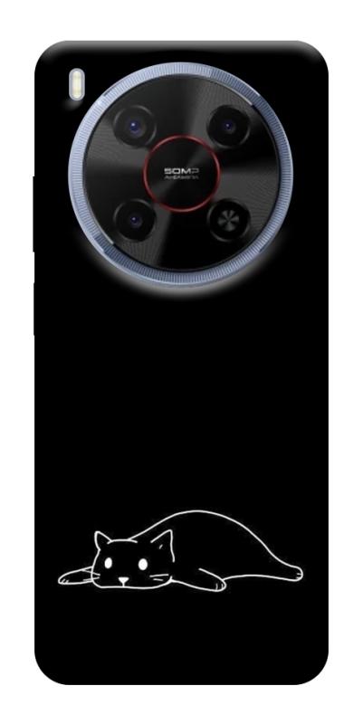 Чехол itsPrint Lazy cat для ZTE Nubia V70 Max, black, купить оптом с доставкой