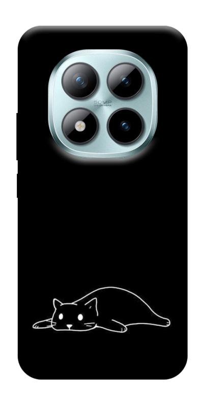 Чехол itsPrint Lazy cat для Xiaomi Redmi Note 15 Pro 5G, black, купить оптом с доставкой