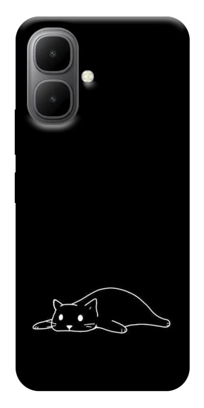 Чохол itsPrint Lazy cat для Infinix Smart 10, black, купити оптом з доставкою