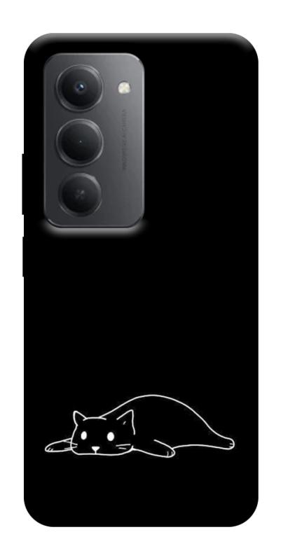 Чохол itsPrint Lazy cat для Xiaomi Redmi 15 4G (Global) / 5G, black, купити оптом з доставкою