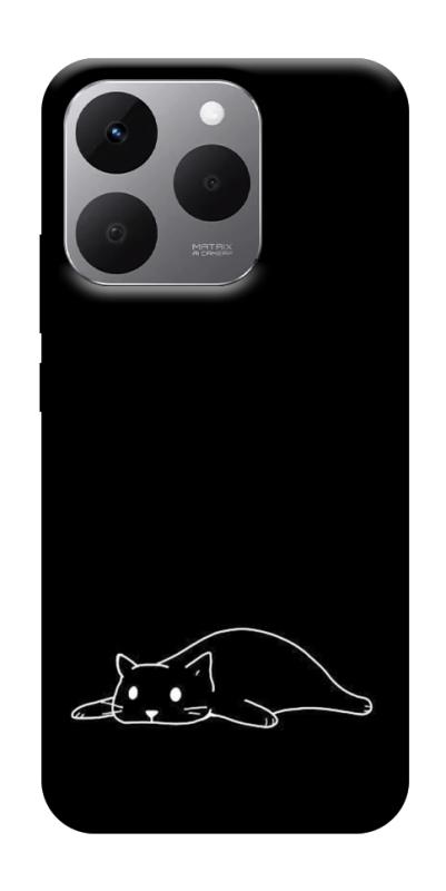 Чохол itsPrint Lazy cat для Realme 15T, black, купити оптом з доставкою