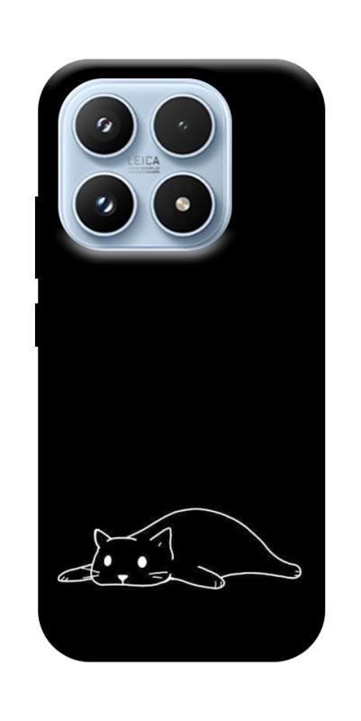 Чохол itsPrint Lazy cat для Xiaomi 17 Pro, black, купити оптом з доставкою