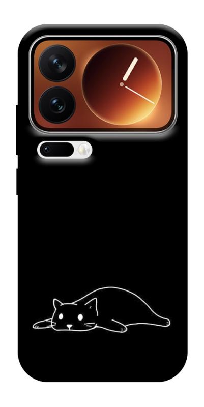 Чохол itsPrint Lazy cat для Xiaomi 17 Pro Max, black, купити оптом з доставкою