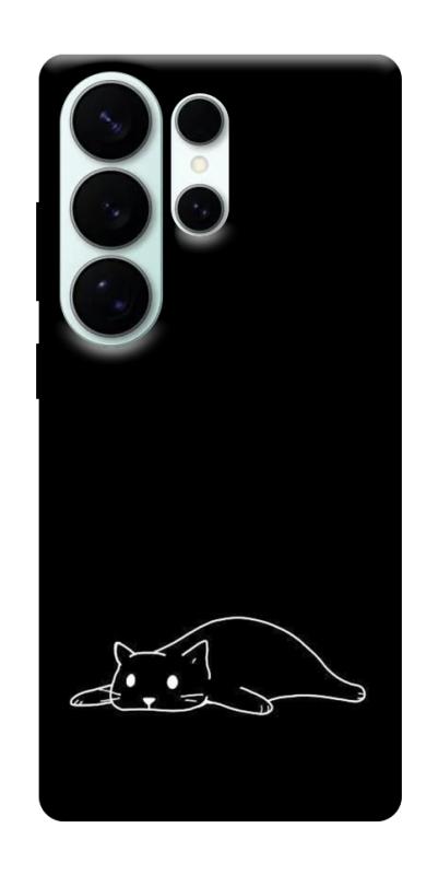 Чехол itsPrint Lazy cat для Samsung Galaxy S26 Ultra, black, купить оптом с доставкой