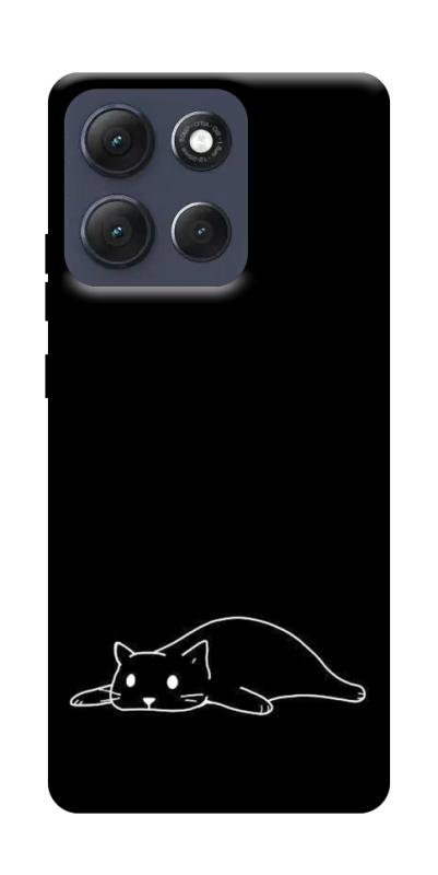 Чохол itsPrint Lazy cat для Motorola Moto G86 Power, black, купити оптом з доставкою
