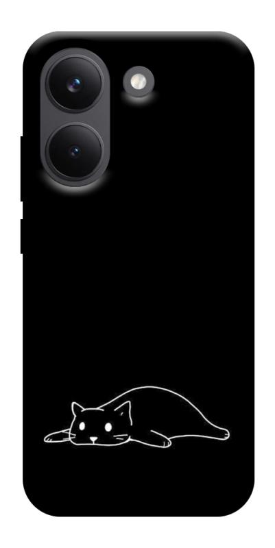 Чохол itsPrint Lazy cat для Xiaomi Poco X8 Pro, black, купити оптом з доставкою