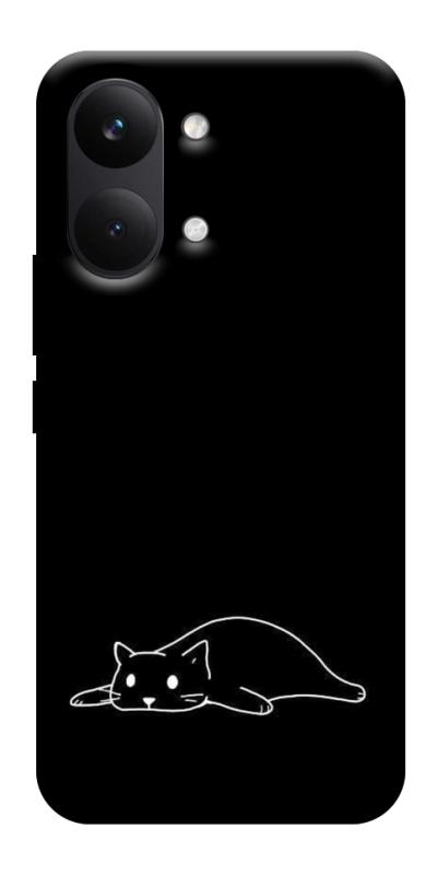 Чехол itsPrint Lazy cat для Xiaomi Poco X8 Pro Max, black, купить оптом с доставкой