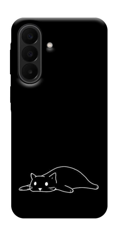 Чехол itsPrint Lazy cat для Samsung Galaxy A27, black, купить оптом с доставкой