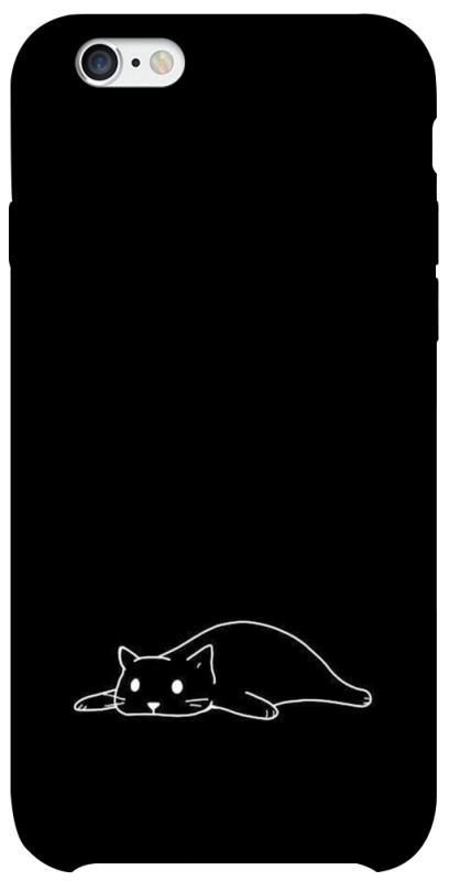 Чехол itsPrint Lazy cat для Apple iPhone 6/6s (4.7"), black, купить оптом с доставкой