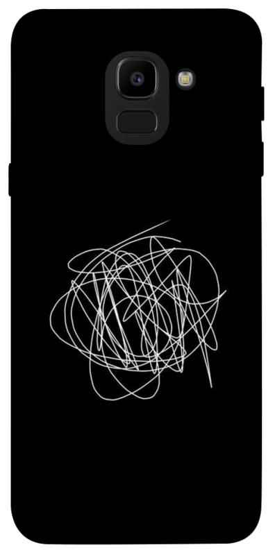 Чехол itsPrint Scribble для Samsung J600F Galaxy J6 (2018), black, купить оптом с доставкой