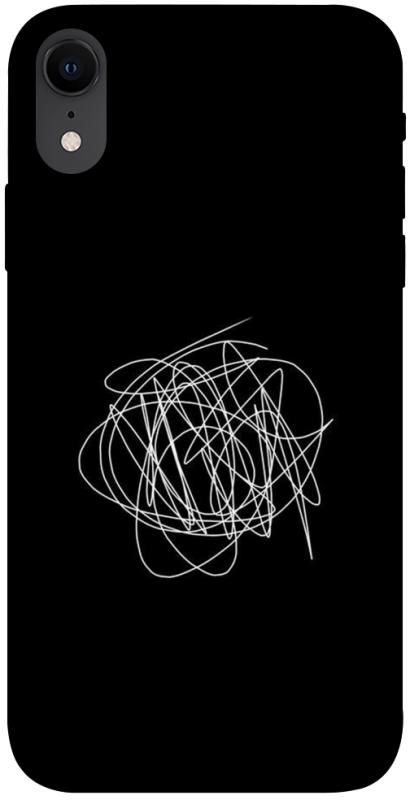 Чехол itsPrint Scribble для Apple iPhone XR (6.1"), black, купить оптом с доставкой