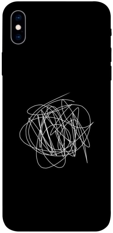 Чехол itsPrint Scribble для Apple iPhone XS Max (6.5"), black, купить оптом с доставкой