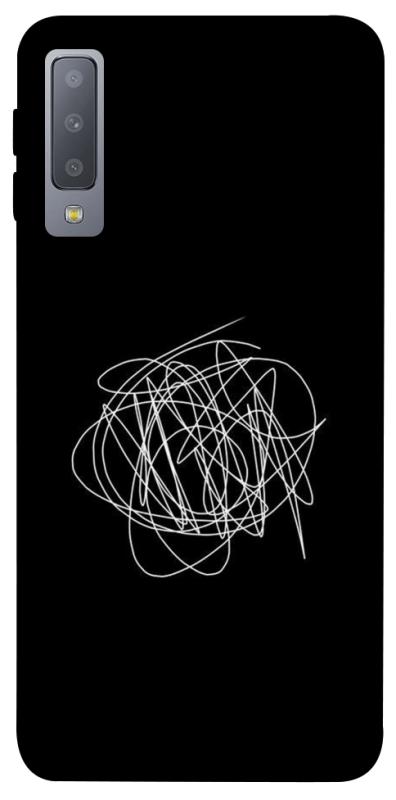 Чехол itsPrint Scribble для Samsung A750 Galaxy A7 (2018), black, купить оптом с доставкой