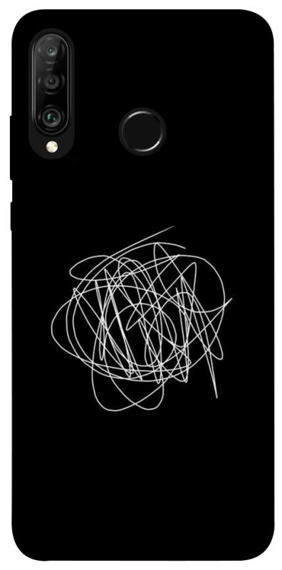 Чохол itsPrint Scribble для Huawei P30 lite, black, купити оптом з доставкою