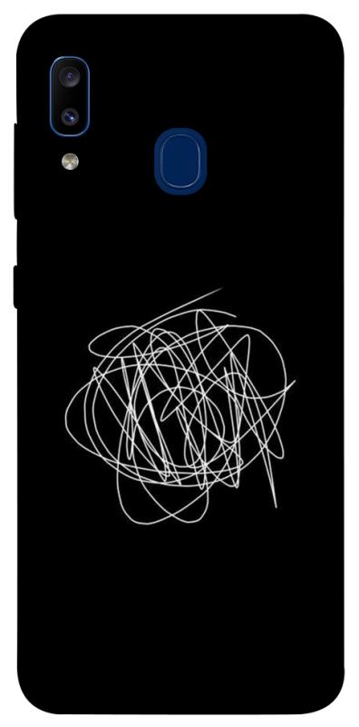 Чохол itsPrint Scribble для Samsung Galaxy A20 / A30, black, купити оптом з доставкою