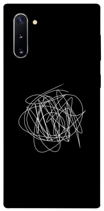 Чехол itsPrint Scribble для Samsung Galaxy Note 10, black, купить оптом с доставкой