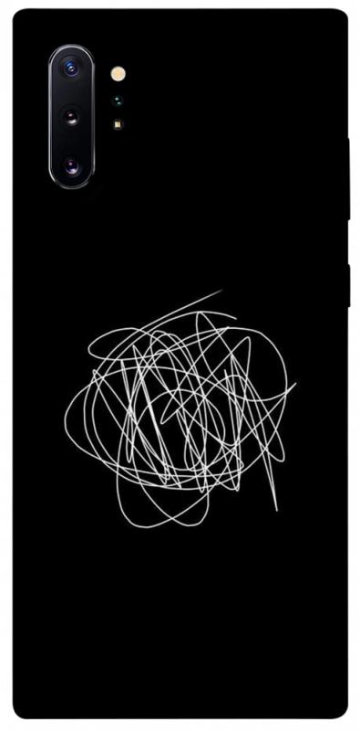 Чехол itsPrint Scribble для Samsung Galaxy Note 10 Plus, black, купить оптом с доставкой