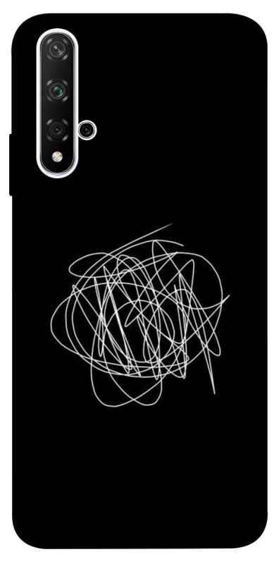 Чехол itsPrint Scribble для Huawei Honor 20 / Nova 5T, black, купить оптом с доставкой