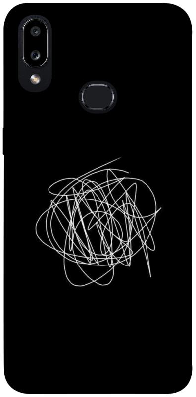 Чехол itsPrint Scribble для Samsung Galaxy A10s, black, купить оптом с доставкой