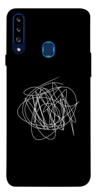 Чохол itsPrint Scribble для Samsung Galaxy A20s, black, купити оптом з доставкою