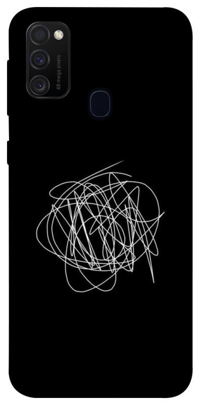 Чохол itsPrint Scribble для Samsung Galaxy M30s / M21, black, купити оптом з доставкою
