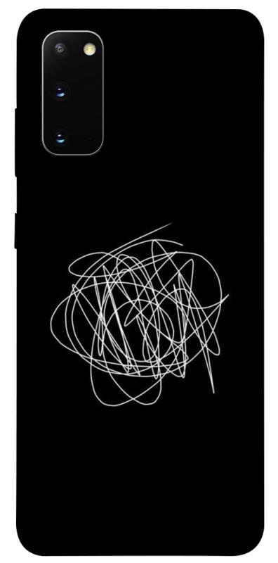 Чохол itsPrint Scribble для Samsung Galaxy S20, black, купити оптом з доставкою