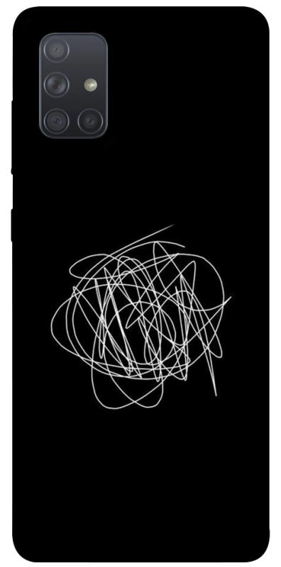 Чохол itsPrint Scribble для Samsung Galaxy A71, black, купити оптом з доставкою
