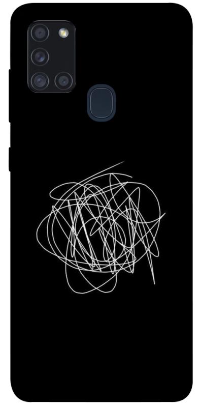 Чохол itsPrint Scribble для Samsung Galaxy A21s, black, купити оптом з доставкою