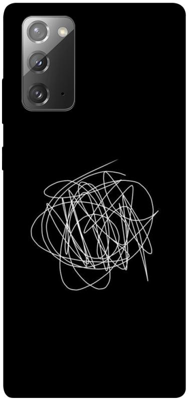 Чохол itsPrint Scribble для Samsung Galaxy Note 20, black, купити оптом з доставкою