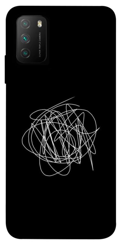Чохол itsPrint Scribble для Xiaomi Poco M3, black, купити оптом з доставкою