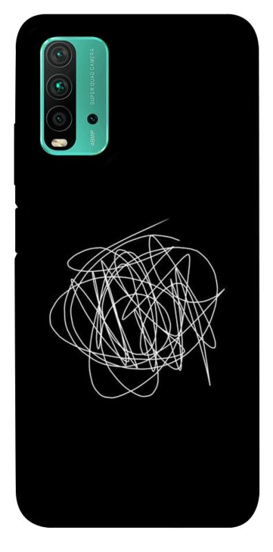Чехол itsPrint Scribble для Xiaomi Redmi Note 9 4G / Redmi 9 Power / Redmi 9T, black, купить оптом с доставкой