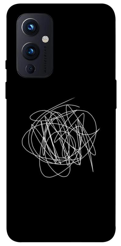 Чехол itsPrint Scribble для OnePlus 9, black, купить оптом с доставкой
