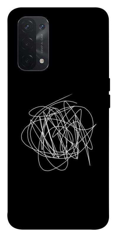 Чехол itsPrint Scribble для Oppo A54 4G, black, купить оптом с доставкой