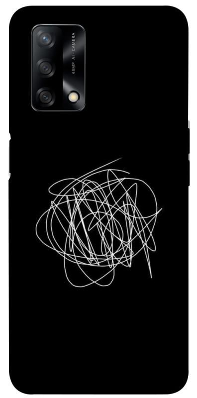 Чехол itsPrint Scribble для Oppo A74 4G, black, купить оптом с доставкой