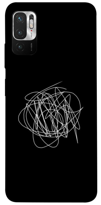 Чехол itsPrint Scribble для Xiaomi Redmi Note 10 5G, black, купить оптом с доставкой