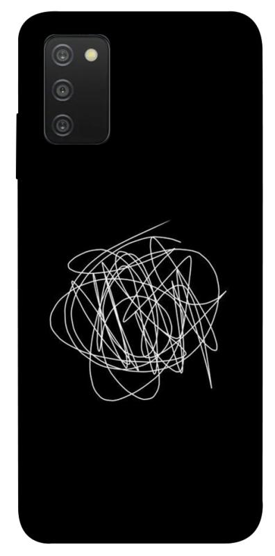 Чехол itsPrint Scribble для Samsung Galaxy A03s, black, купить оптом с доставкой