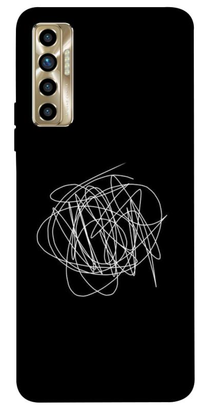 Чохол itsPrint Scribble для TECNO Camon 17P, black, купити оптом з доставкою