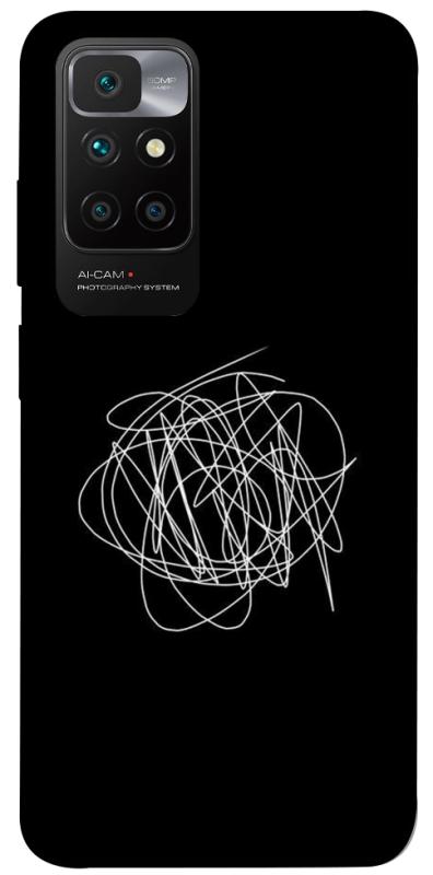 Чехол itsPrint Scribble для Xiaomi Redmi 10, black, купить оптом с доставкой
