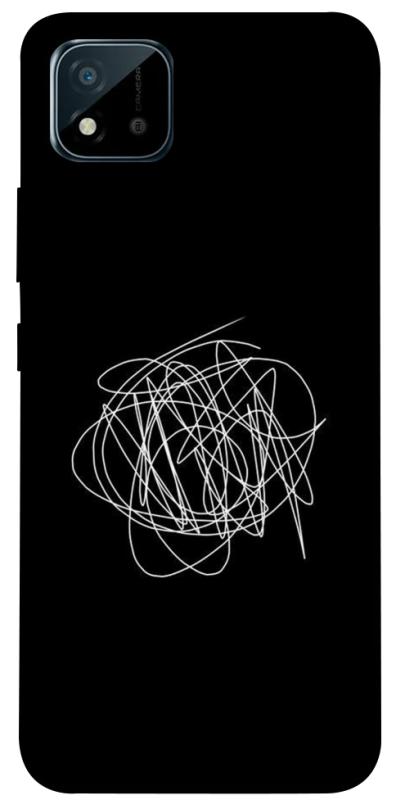 Чехол itsPrint Scribble для Realme C11 (2021), black, купить оптом с доставкой
