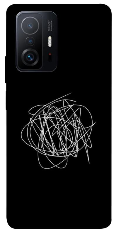Чехол itsPrint Scribble для Xiaomi 11T / 11T Pro, black, купить оптом с доставкой