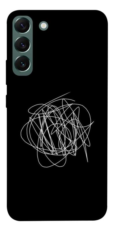 Чехол itsPrint Scribble для Samsung Galaxy S22+, black, купить оптом с доставкой