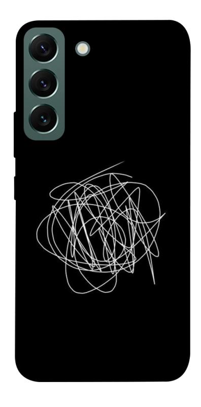 Чехол itsPrint Scribble для Samsung Galaxy S22, black, купить оптом с доставкой