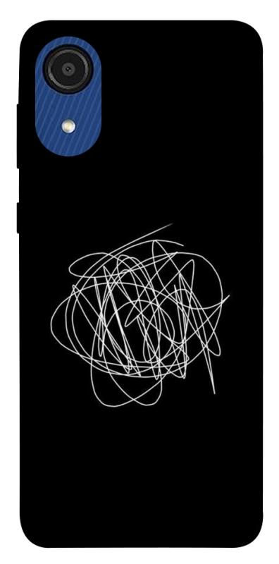 Чехол itsPrint Scribble для Samsung Galaxy A03 Core, black, купить оптом с доставкой