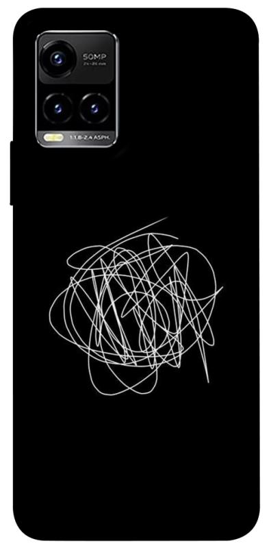 Чехол itsPrint Scribble для Vivo Y21 / Y33s, black, купить оптом с доставкой