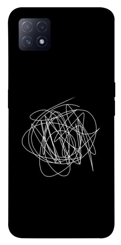 Чехол itsPrint Scribble для Oppo A72 5G / A73 5G, black, купить оптом с доставкой