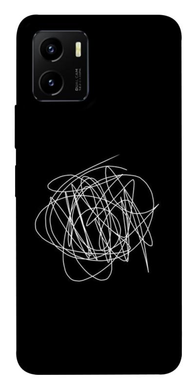 Чехол itsPrint Scribble для Vivo Y15s, black, купить оптом с доставкой
