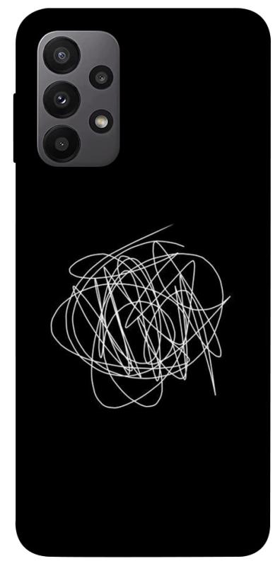 Чехол itsPrint Scribble для Samsung Galaxy A23 4G, black, купить оптом с доставкой