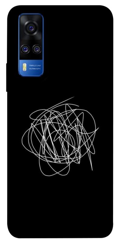 Чехол itsPrint Scribble для Vivo Y51a, black, купить оптом с доставкой