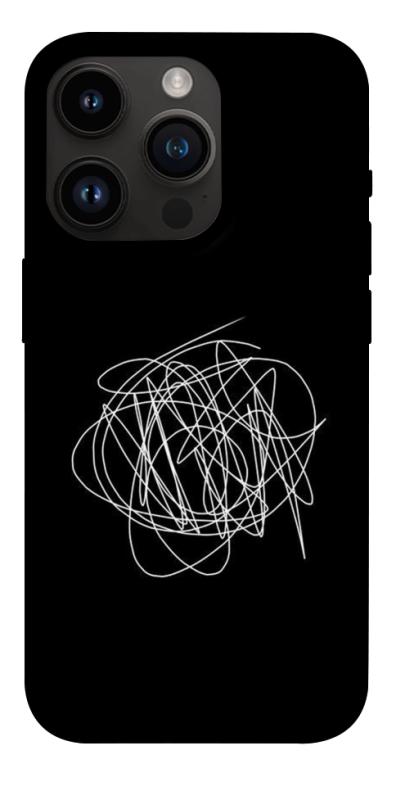 Чехол itsPrint Scribble для Apple iPhone 14 Pro (6.1"), black, купить оптом с доставкой
