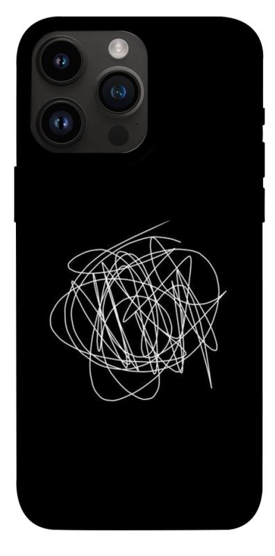 Чехол itsPrint Scribble для Apple iPhone 14 Pro Max (6.7"), black, купить оптом с доставкой